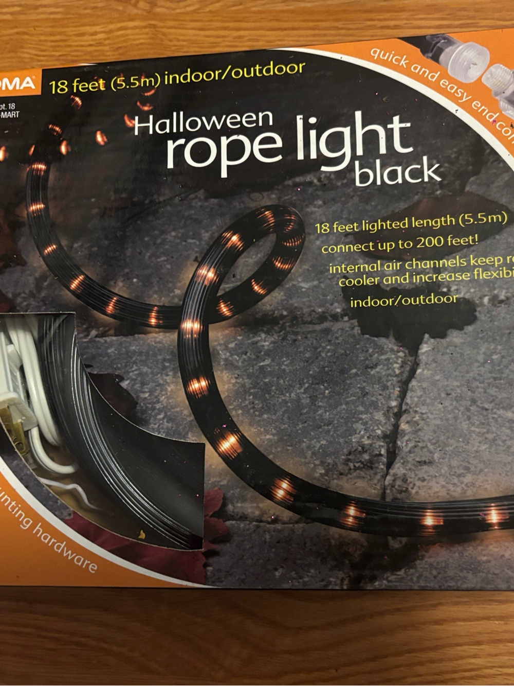 Noma Halloween Rope Light - Black
